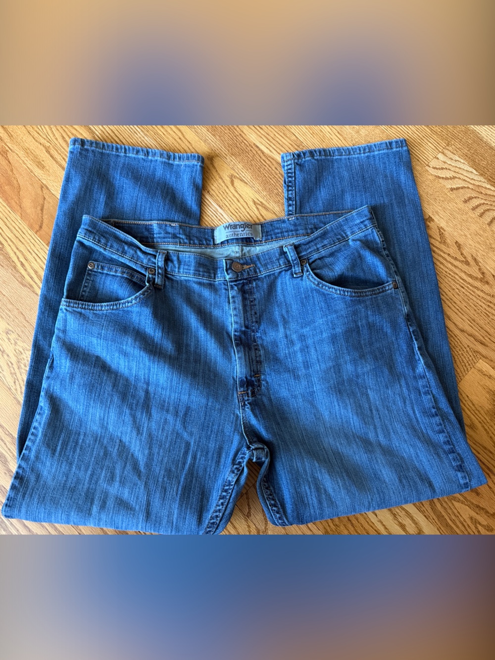 Wrangler Authentics Relaxed Fit Men’s Jeans in Blue Denim 36x39